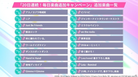 「プロジェクトセカイ」にはアナザーボーカルver.＆バーチャル・シンガーver.も！20日連続で収録される楽曲も発表【TGS2020】の画像23