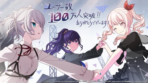 「プロジェクトセカイ カラフルステージ！ feat. 初音ミク」リリースから2日でユーザー数100万人を突破！記念ログインキャンペーンが実施の画像1