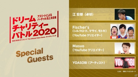 「ドリームチャリティーバトル2020」スペシャルゲストと対戦カードが発表！EDテーマ曲はYOASOBIの「あの夢をなぞって」に決定の画像2
