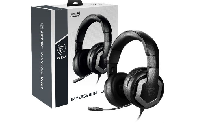 MSI、ONKYOの40mmドライバーを採用したハイレゾオーディオゲーミングヘッドセット「IMMERSE GH61」を発売
