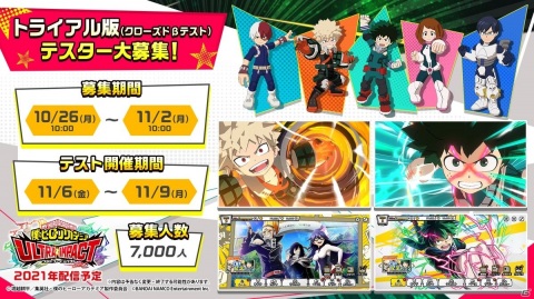 「僕のヒーローアカデミア ULTRA IMPACT」が2021年にリリース！トライアル版のテスター募集開始の画像11