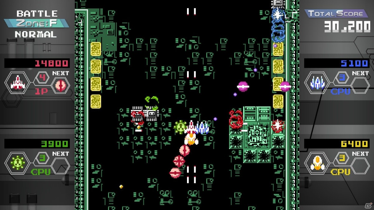 4人協力プレイが可能な8bit風STG「協撃 カルテットファイターズ