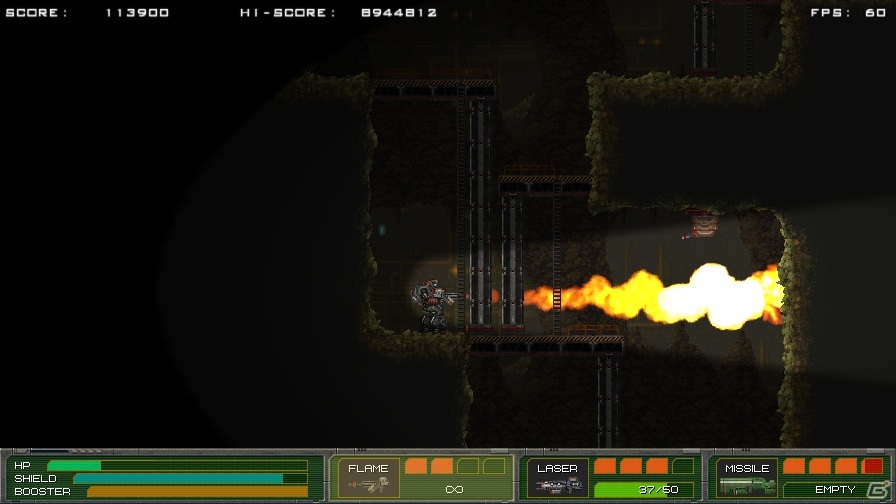 Steam「MECHBLAZE」が11月7日にリリース！近代兵器とスーパーメカが入り乱れる横スクロールACTの画像11