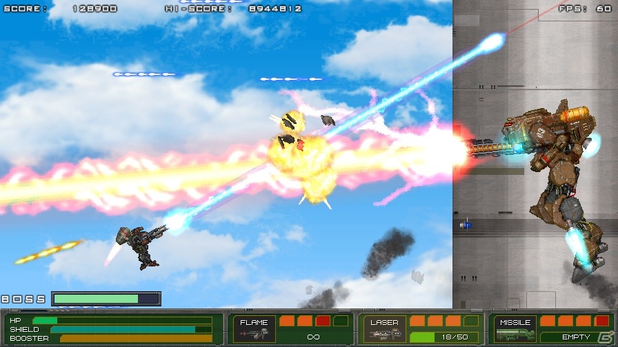 Steam「MECHBLAZE」が11月7日にリリース！近代兵器とスーパーメカが入り乱れる横スクロールACTの画像12
