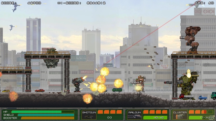 Steam「MECHBLAZE」が11月7日にリリース！近代兵器とスーパーメカが入り乱れる横スクロールACTの画像13