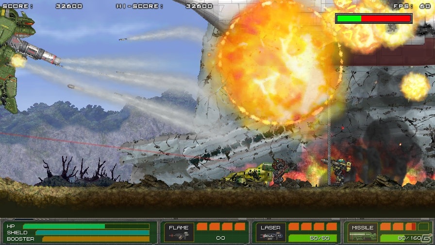 Steam「MECHBLAZE」が11月7日にリリース！近代兵器とスーパーメカが入り乱れる横スクロールACTの画像17