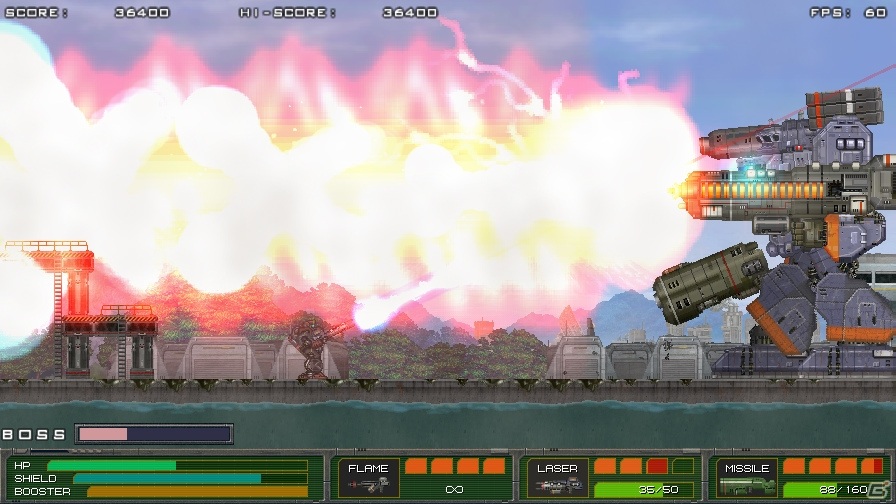 Steam「MECHBLAZE」が11月7日にリリース！近代兵器とスーパーメカが入り乱れる横スクロールACTの画像18