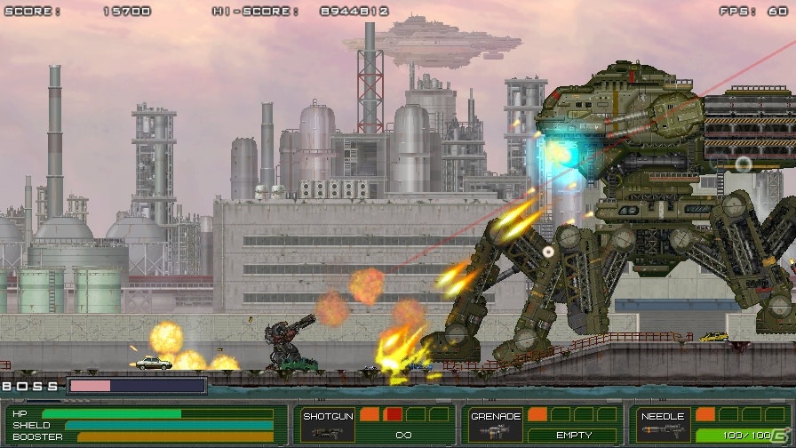 Steam「MECHBLAZE」が11月7日にリリース！近代兵器とスーパーメカが入り乱れる横スクロールACTの画像3