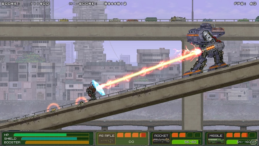 Steam「MECHBLAZE」が11月7日にリリース！近代兵器とスーパーメカが入り乱れる横スクロールACTの画像7