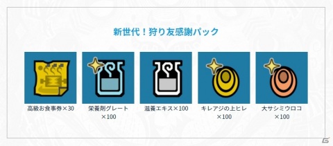 「モンスターハンターワールド：アイスボーン」全ハンターを対象にアイテムパックの無料配布が実施！の画像1