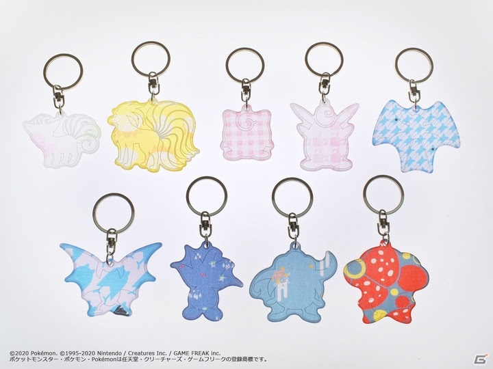 ポケモンシャツの生地の端切れを再利用したアクリルキーホルダー第2弾が登場！ポケモン図鑑のNo.029からNo.059までがラインナップの画像2