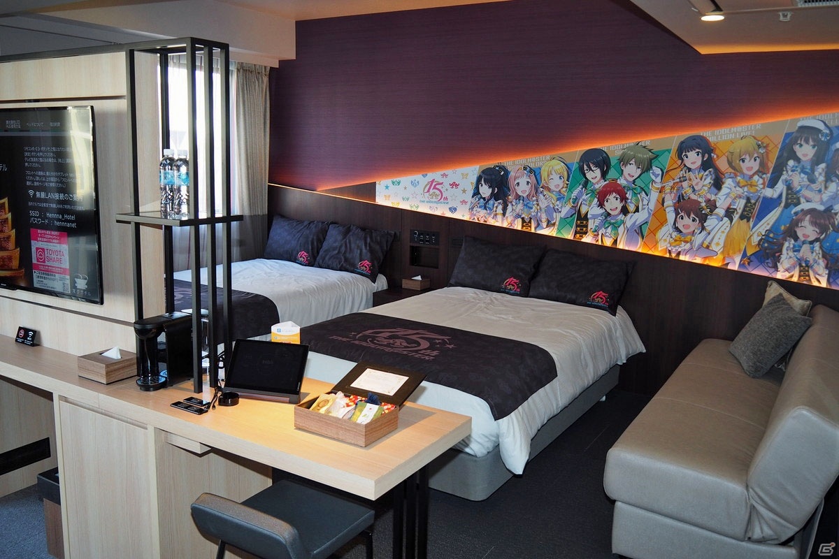 落ち着いた雰囲気の中でアイドルたちの姿を楽しむ―「変なホテルとアイドルマスター」メディア向け客室内覧をレポートの画像6