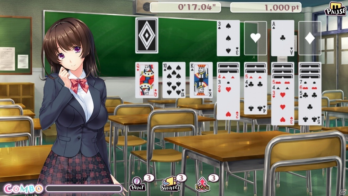 Steam「Pretty Girls Klondike Solitaire」が発売！美少女キャラクターたちとクロンダイクルールのソリティアを楽しもうの画像3