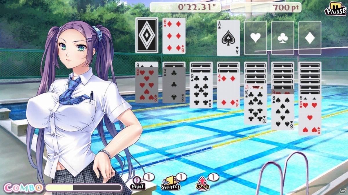 Steam「Pretty Girls Klondike Solitaire」が発売！美少女キャラクターたちとクロンダイクルールのソリティアを楽しもうの画像8