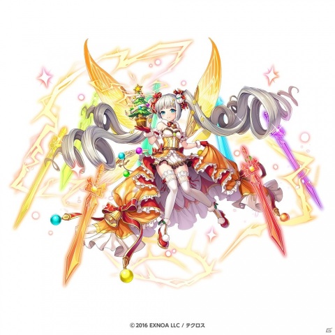 「神姫PROJECT A」でイリスやハトホル、ラクチェがクリスマス衣装に！レイドイベント「雪夜に煌めく虹の架け橋」も開催の画像1