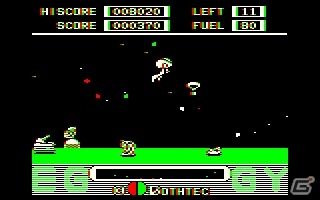 飛来する物資を回収していく横スクロールアクション「EGGY（PC-6001版）」が「プロジェクトEGG」で無料配信！の画像2