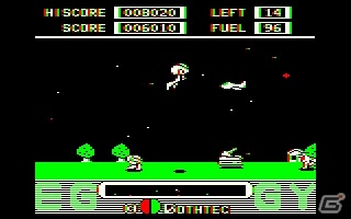 飛来する物資を回収していく横スクロールアクション「EGGY（PC-6001版）」が「プロジェクトEGG」で無料配信！の画像3