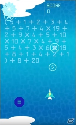 iOS/Android「スカイトップ」が配信！数式の作り方次第で1億点以上も得点が変わる演算フライトアクションゲームの画像4