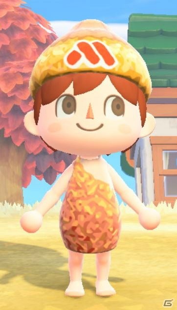 モスバーガーが「あつまれ どうぶつの森」で使えるマイデザインを配布！オニポテやモスチキンで全身コーディネートの画像11