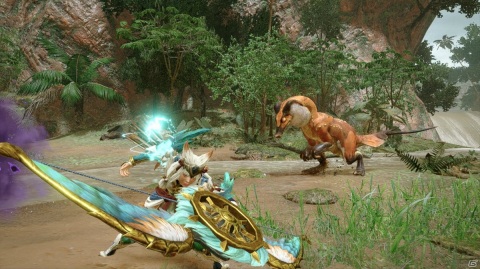 「モンスターハンターライズ」弓、双剣の紹介映像が解禁！弓にはスタミナ急速回復アクション、双剣にはクナイを使った新アクションが登場の画像4