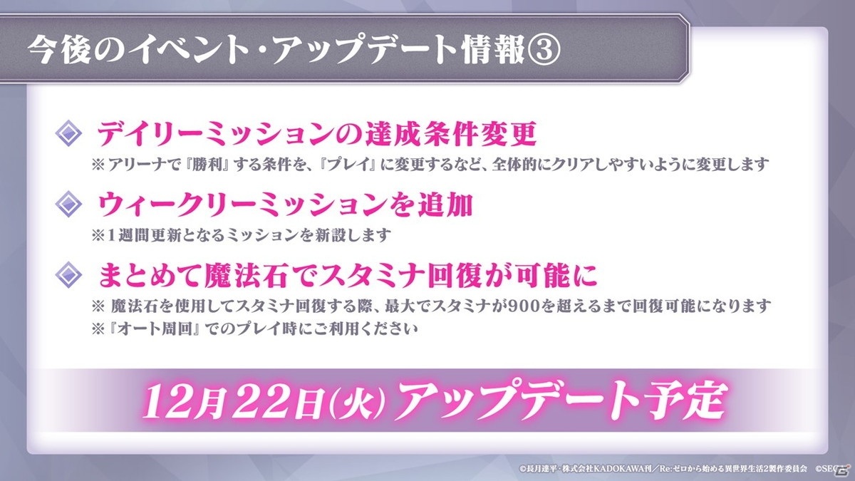 「リゼロス」12月22日より【聖夜の装い】レム★3が登場！リリース100日記念のイベント・キャンペーンもの画像9