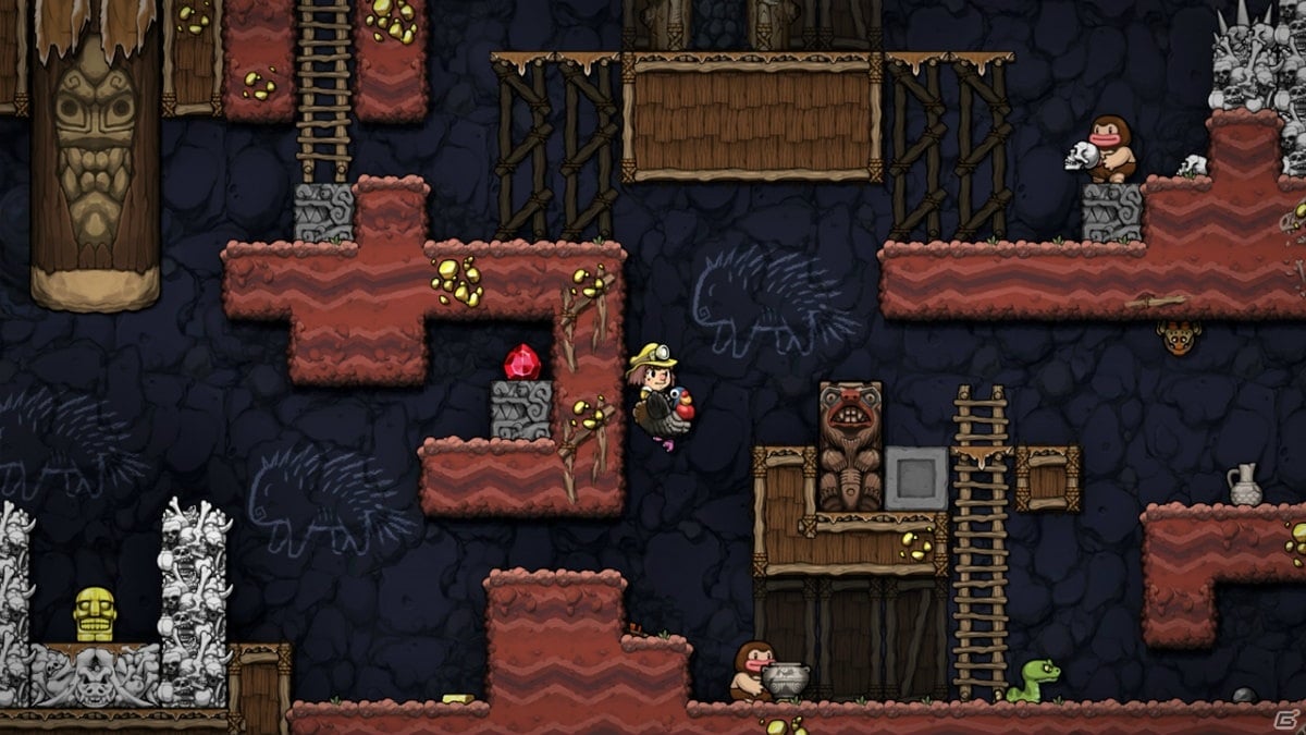 手応えのある2Dプラットフォームアクションゲーム「Spelunky 2」が2021年にPS4/Switchで発売！の画像2