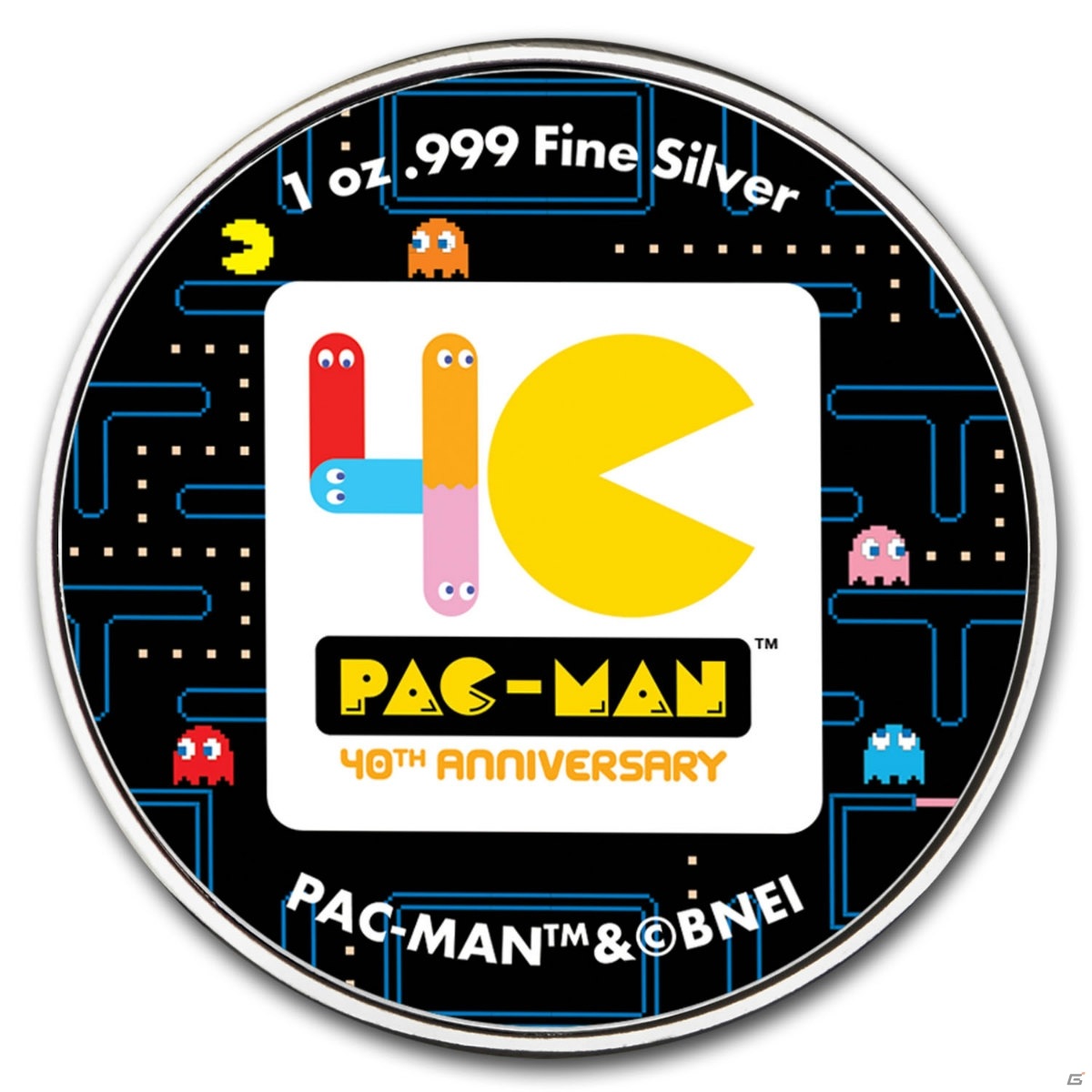 「パックマン40周年記念コイン」が登場！250ドル金貨と2ドル銀貨、2ドルカラー銀貨の3種がラインナップの画像9