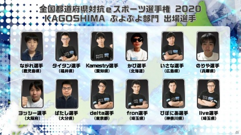 「全国都道府県対抗eスポーツ選手権2020 ぷよぷよ部門」九州・沖縄と関東ブロックの代表選手が発表！全出場選手が決定の画像8
