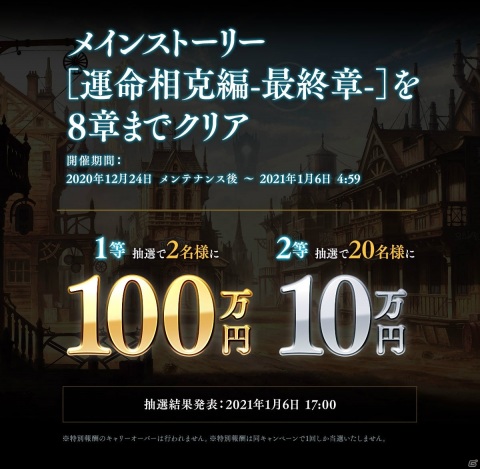 「Shadowverse」でメインストーリーの進行やクエスト勝利などの条件達成で100万円が当たるキャンペーンが開催！の画像3