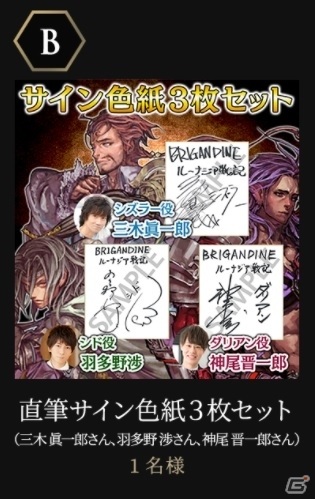 「ブリガンダイン ルーナジア戦記」第2弾人気投票キャンペーンが実施！声優陣の直筆サイン色紙などが当たるの画像3
