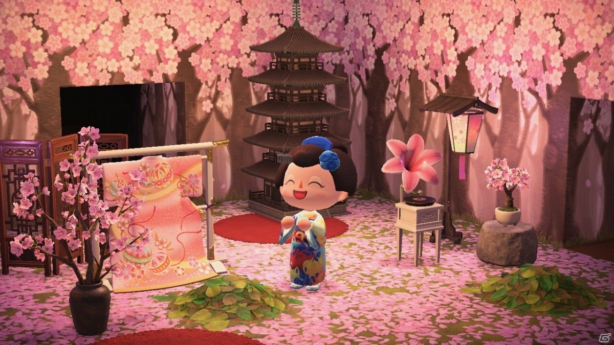 千總、「あつまれ どうぶつの森」にて“1555島”を公開―2021年の新作振袖マイデザインも登場の画像2