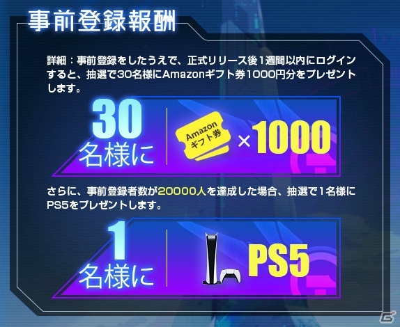 「星間パイオニア-CyberAdventure-」でPS5やAmazonギフト券が当たる事前登録キャンペーンが開催中！の画像3