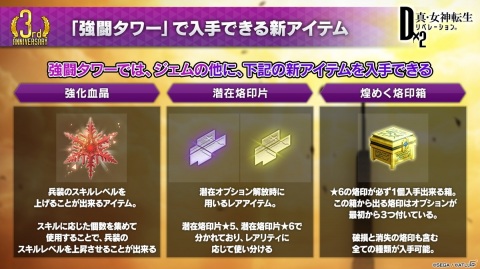 3周年記念悪魔としてデミウルゴスが登場！「D2メガテン公式生放送 ～3周年アップデート直前放送～」情報まとめの画像5