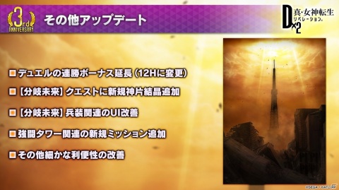3周年記念悪魔としてデミウルゴスが登場！「D2メガテン公式生放送 ～3周年アップデート直前放送～」情報まとめの画像8