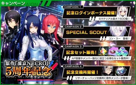 「凍京NECRO＜トウキョウ・ネクロ＞ SUICIDE MISSION」で原作「凍京NECRO」の5周年記念キャンペーンが開催！の画像1