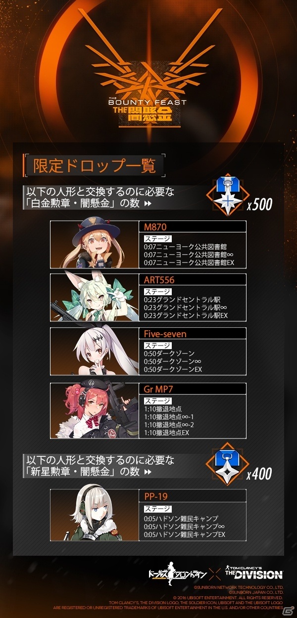 「ドールズフロントライン」ディビジョンコラボの詳細をまとめて紹介！エージェントVectorとエージェント416が限定人形として登場の画像11