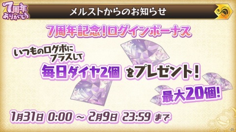 「メルクストーリア - 癒術士と鐘の音色 -」リリース7周年記念キャンペーン開催！の画像7