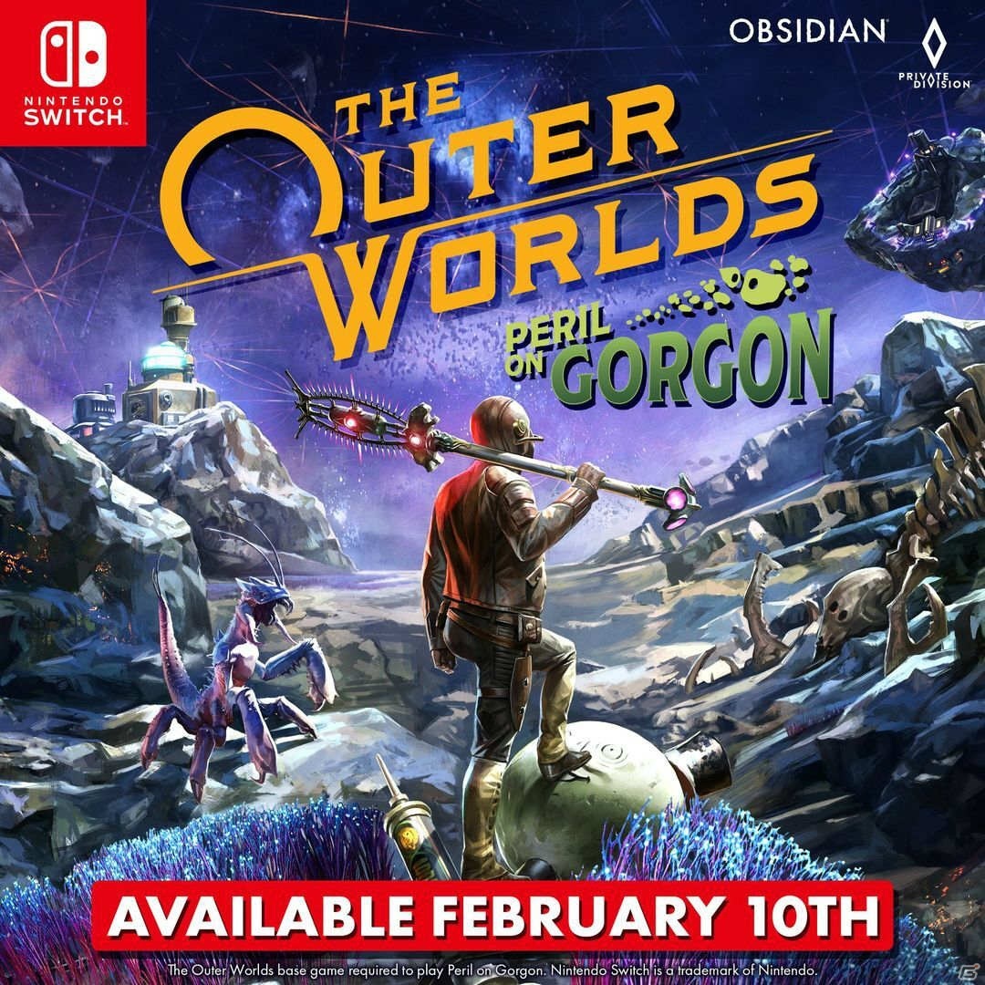 Switch版「アウター・ワールド」でストーリー拡張パック「ゴルゴンに迫る危機」が2月10日に配信！の画像1