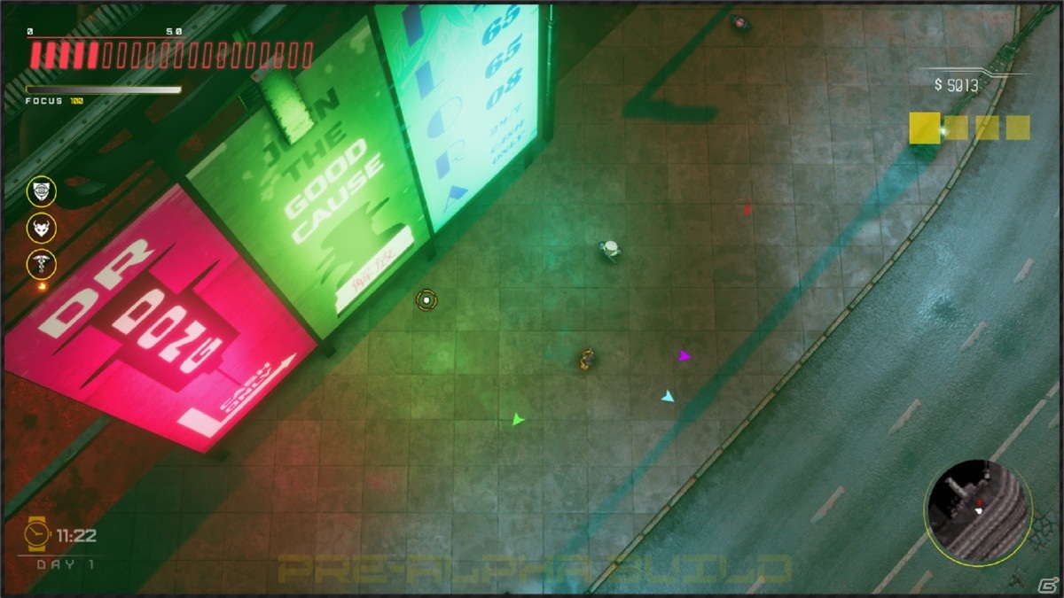 サイバーパンクをテーマにしたトップダウン視点のアクションゲーム「Glitchpunk」がSteamのアーリーアクセスで2021年前半に登場の画像11
