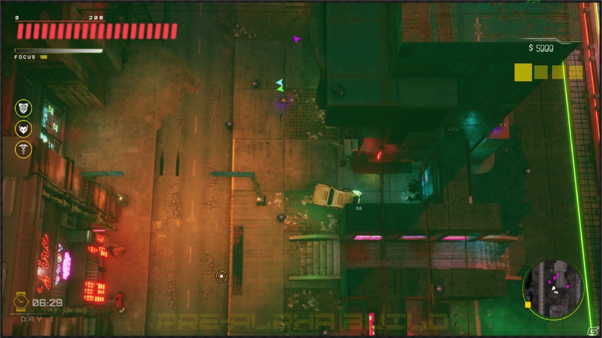 サイバーパンクをテーマにしたトップダウン視点のアクションゲーム「Glitchpunk」がSteamのアーリーアクセスで2021年前半に登場の画像8