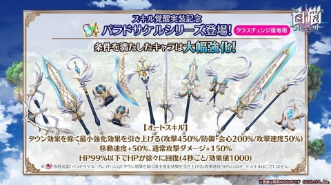 「白猫プロジェクト」新機能「スキル覚醒」や新エクスインゴット交換武器「パラドサケルシリーズ」が登場！の画像2