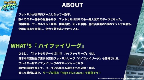 「フットサルボーイズ!!!!! ハイファイリーグ」事前登録開始！お試し版プレイヤー（クローズドβテスト）の募集もの画像3