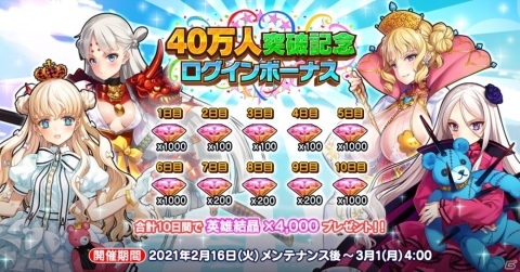 「英雄＊戦姫WW」でバニー衣装のカメハメハが登場する「バニーガチャ」が配信！★4の人気TOP15キャラが必ず2体手に入るガチャもの画像3