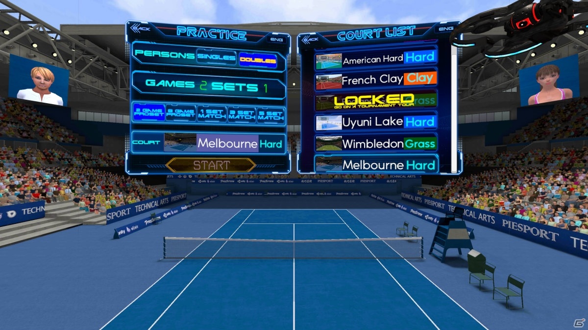 現実と同サイズのコートで遊べるvrテニスゲーム Cyber Tennis がoculus Quest向けに配信開始 ゲーム情報サイト Gamer