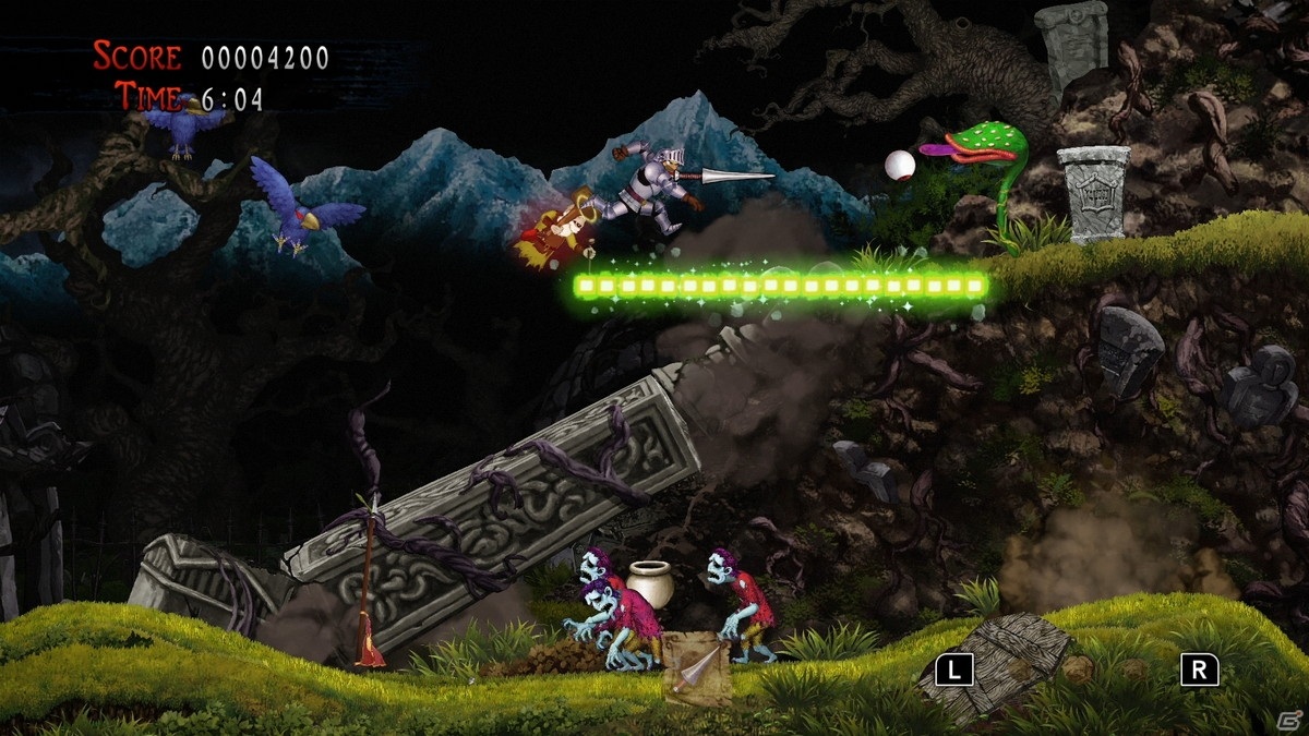 「帰ってきた 魔界村」シリーズ初となる協力プレイやアーサーをサポートする個性的なご先祖様を紹介!