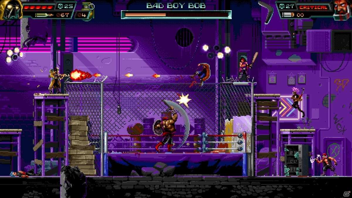 Switch「HUNTDOWN」が3月4日に発売！80年代のアクション映画やポップカルチャーにインスパイアされた横スクロール型ACTゲームの画像7