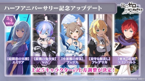 「リゼロス」新キャラクター「【花は桜木、人は騎士】ユリウス★3」が実装決定！ハーフアニバーサリーの詳細も発表の画像7