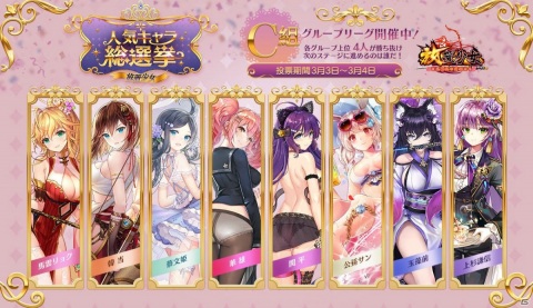 「放置少女～百花繚乱の萌姫たち～」人気キャラ総選挙の予備選挙投票結果が発表！ベスト32キャラが決定の画像4