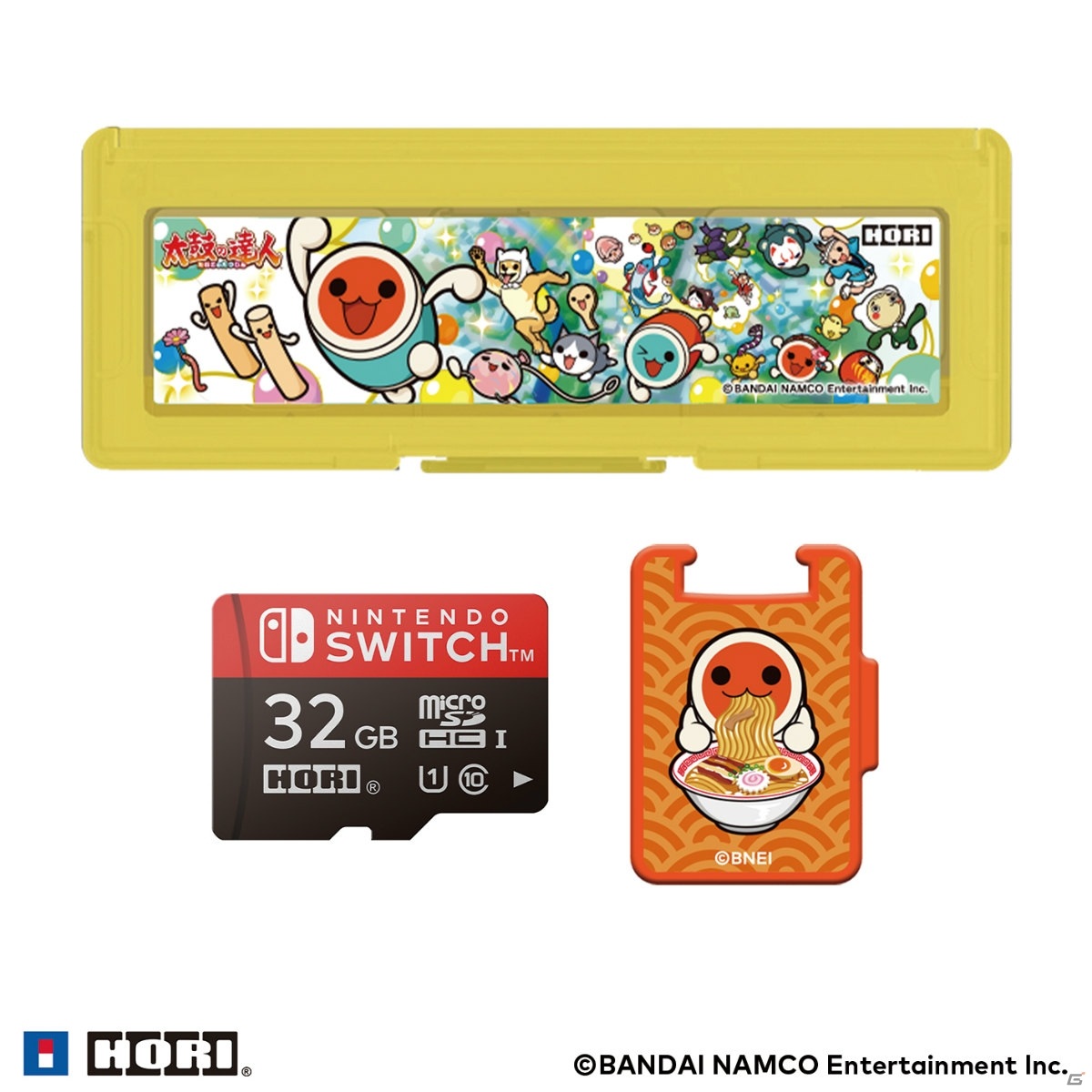 「太鼓の達人」をイメージしたSwitch用カードケースとmicroSDカードアタッチメント、microSDカードのセットが登場！の画像1