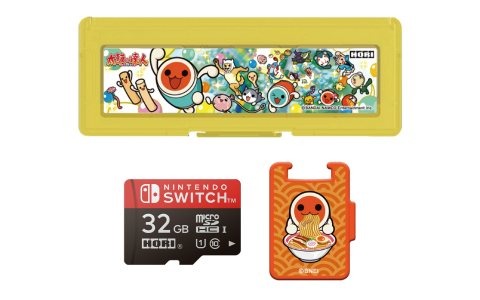 「太鼓の達人」をイメージしたSwitch用カードケースとmicroSDカードアタッチメント、microSDカードのセットが登場!